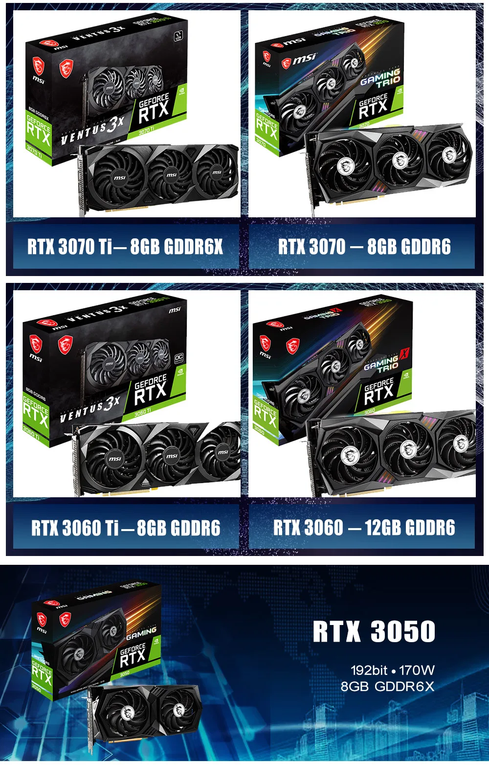 MSI 3060 MSI GeForce RTX 3060 Ti AERO ITX 8G OC Graphic Card