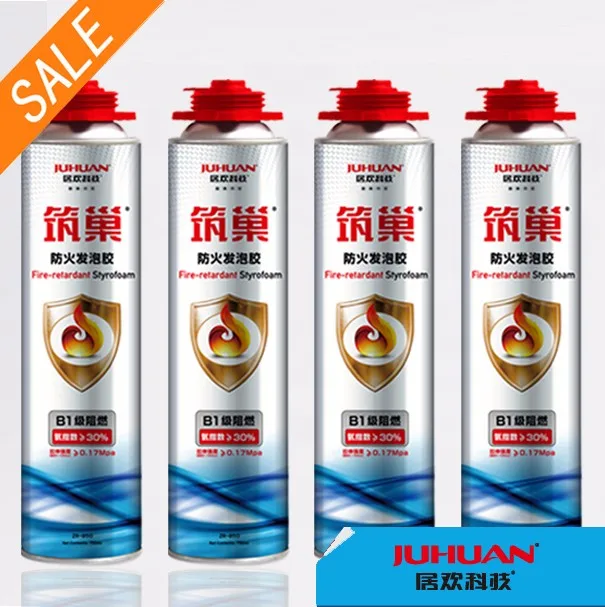 750Ml Pu Fire Resistant Foam Gap Filler For Door