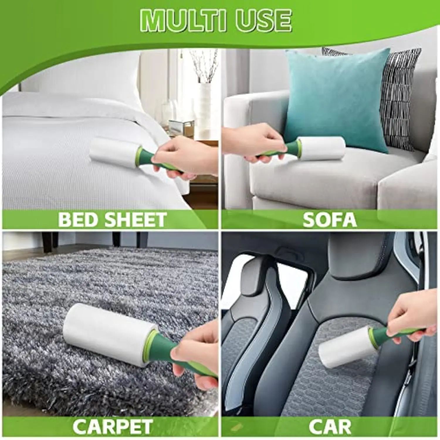 Manual Plastic Pet Hair Remover Couch Furniture Clothes Sticky Lint Rollers & Brushes for Effective Dog & Cat Hair Removal
