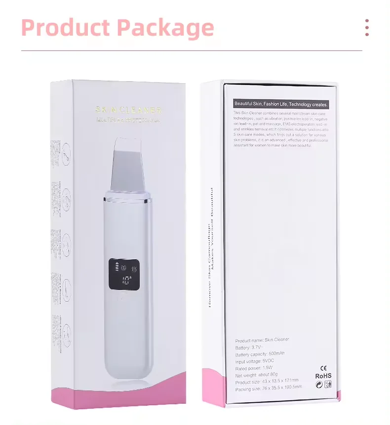 Skin Scrubber Face Spatula High Quality Skin Spatula with 4 Modes Pore Cleaner Blackhead Remover Tools for Facial Deep Cleansing