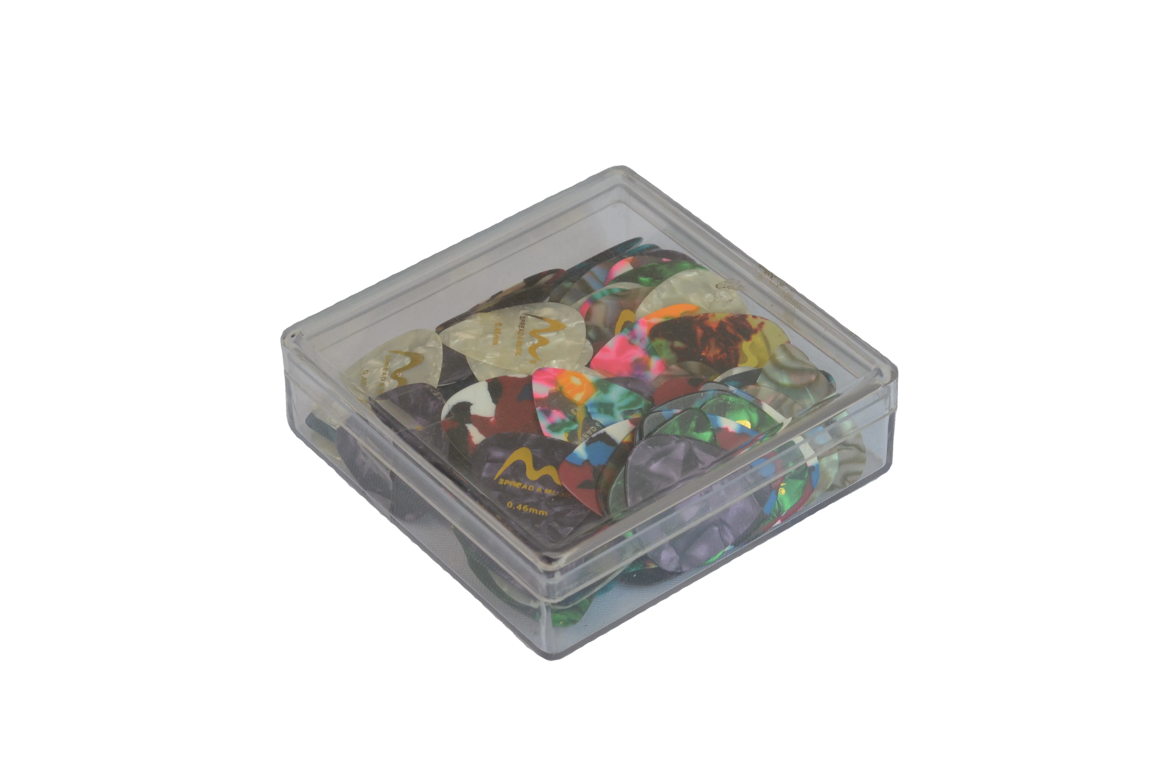 0.7mm transparent plastic guitar pick plectrum colorful guitar pick