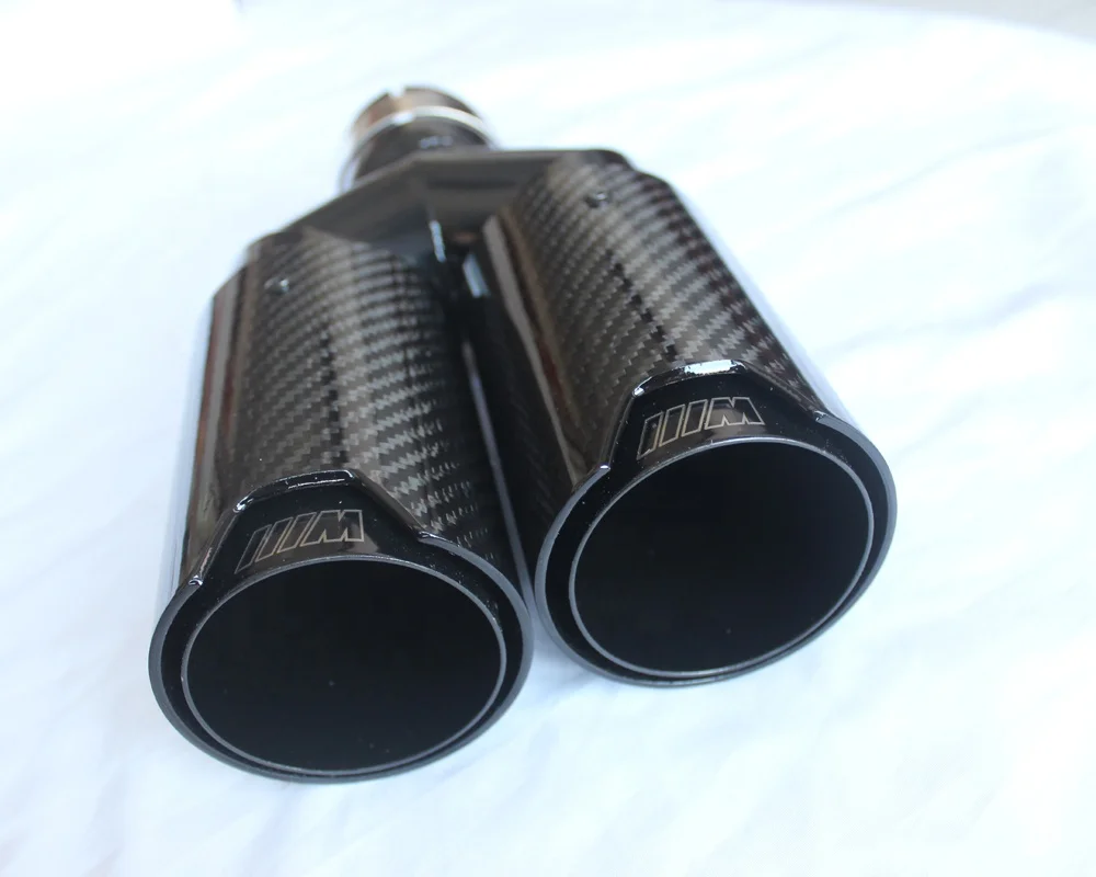 
Carbon Fiber Exhaust Tip For BMW Universal Exhaust H Type 2Tips 