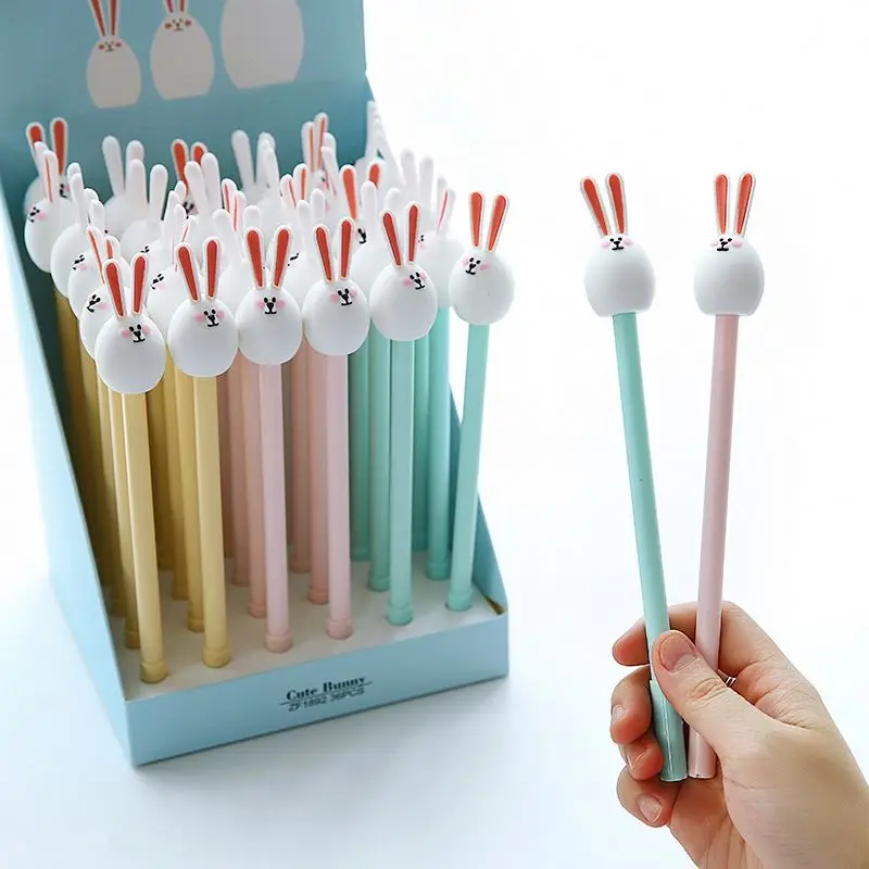 Creative kawaii school student Cartoon cute rabbit pen stationery