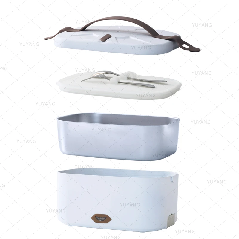 Electric Lunch Box Upgraded 80W High-Power Food Warmer 12V 24V 110V 3 In1 Portable Microwave For Car/Truck/Home