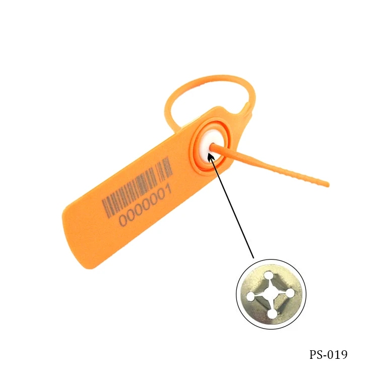 PS-019  disposable plastic seal barcoded straps plastic seals of bag