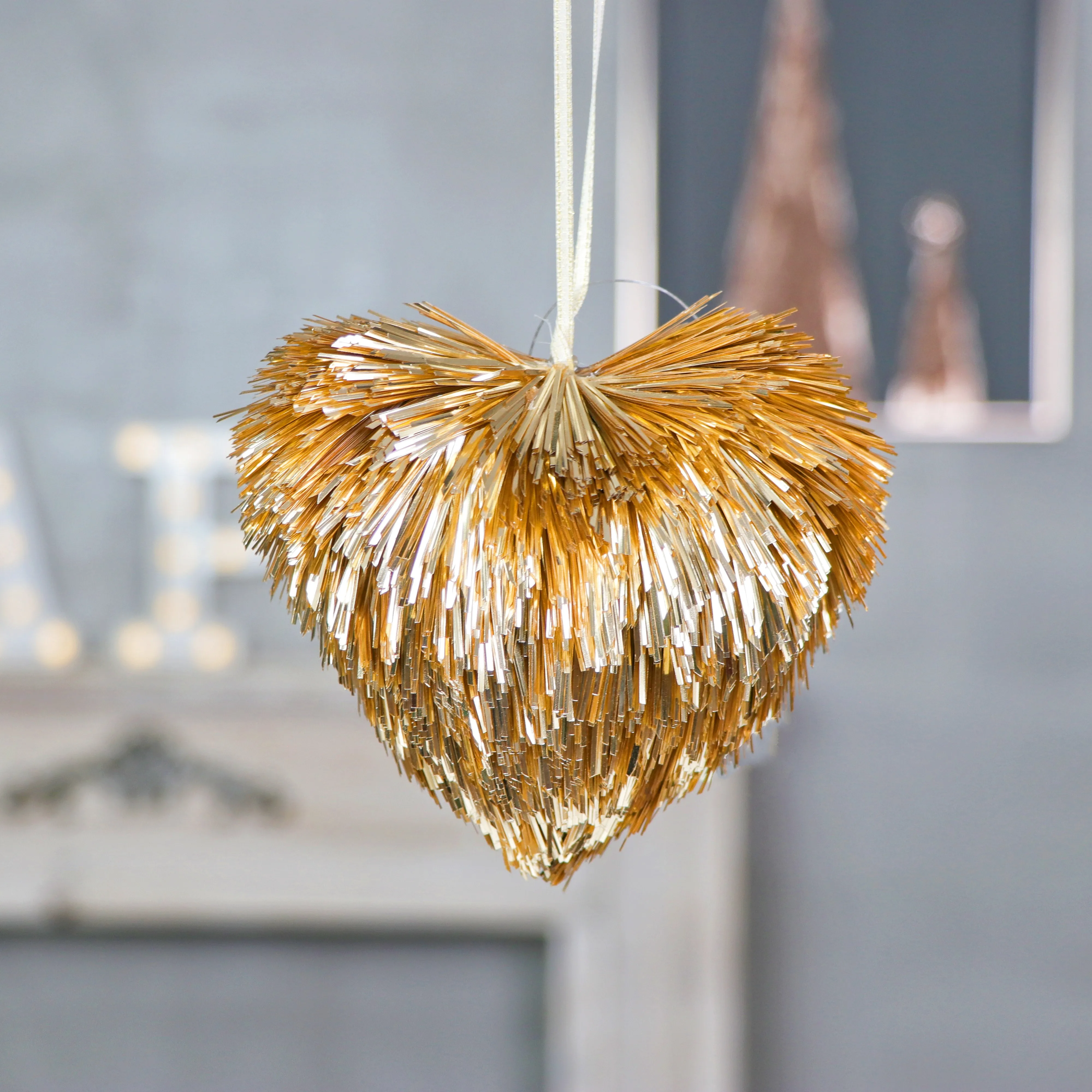 New material PET Christmas ornament with atmosphere and exquisite heart-shaped decoration