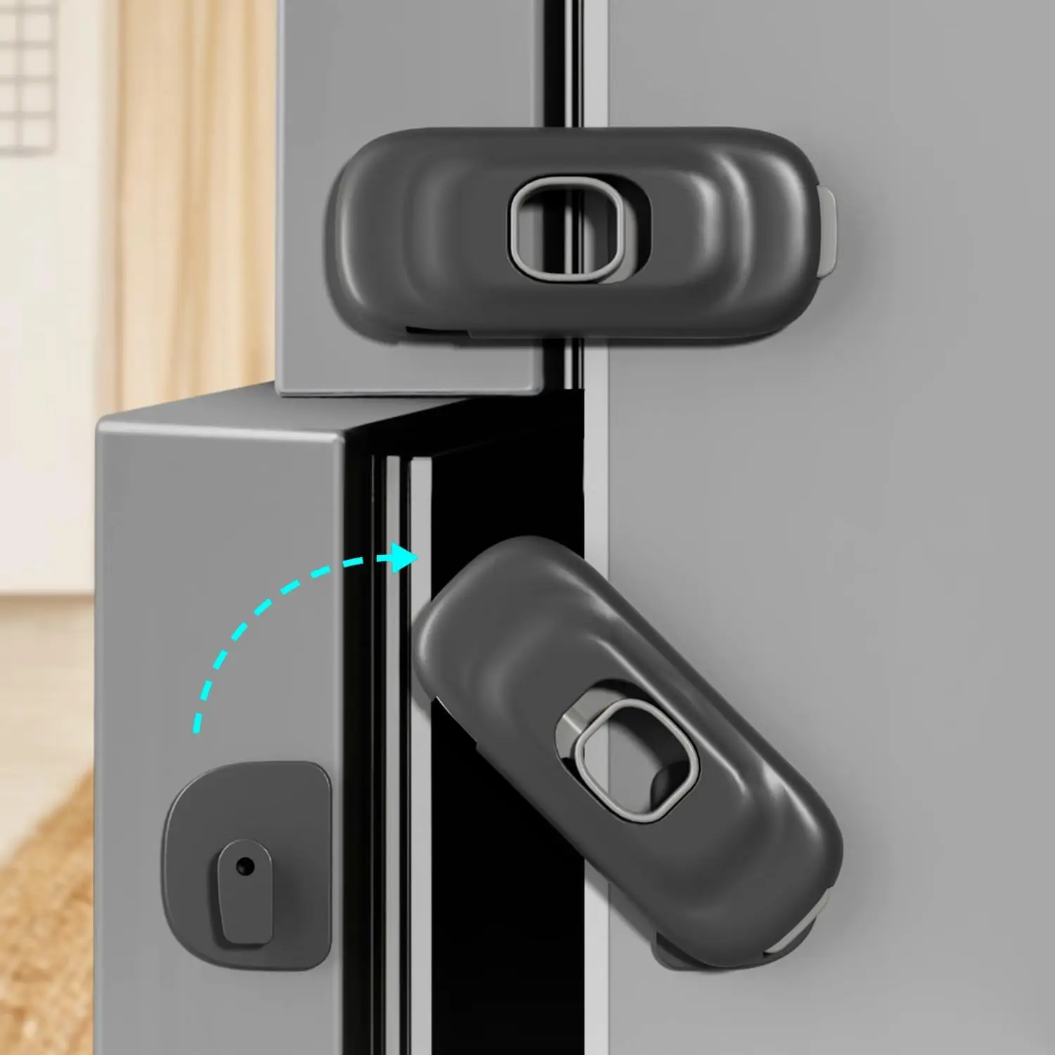 Uwecan children multifunctional cabinet lock baby safety lock used for refrigerator cabinet drawers