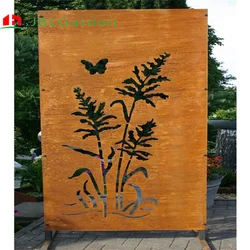 Corten Steel Room Divider Iron Steel Garden Screen Panels