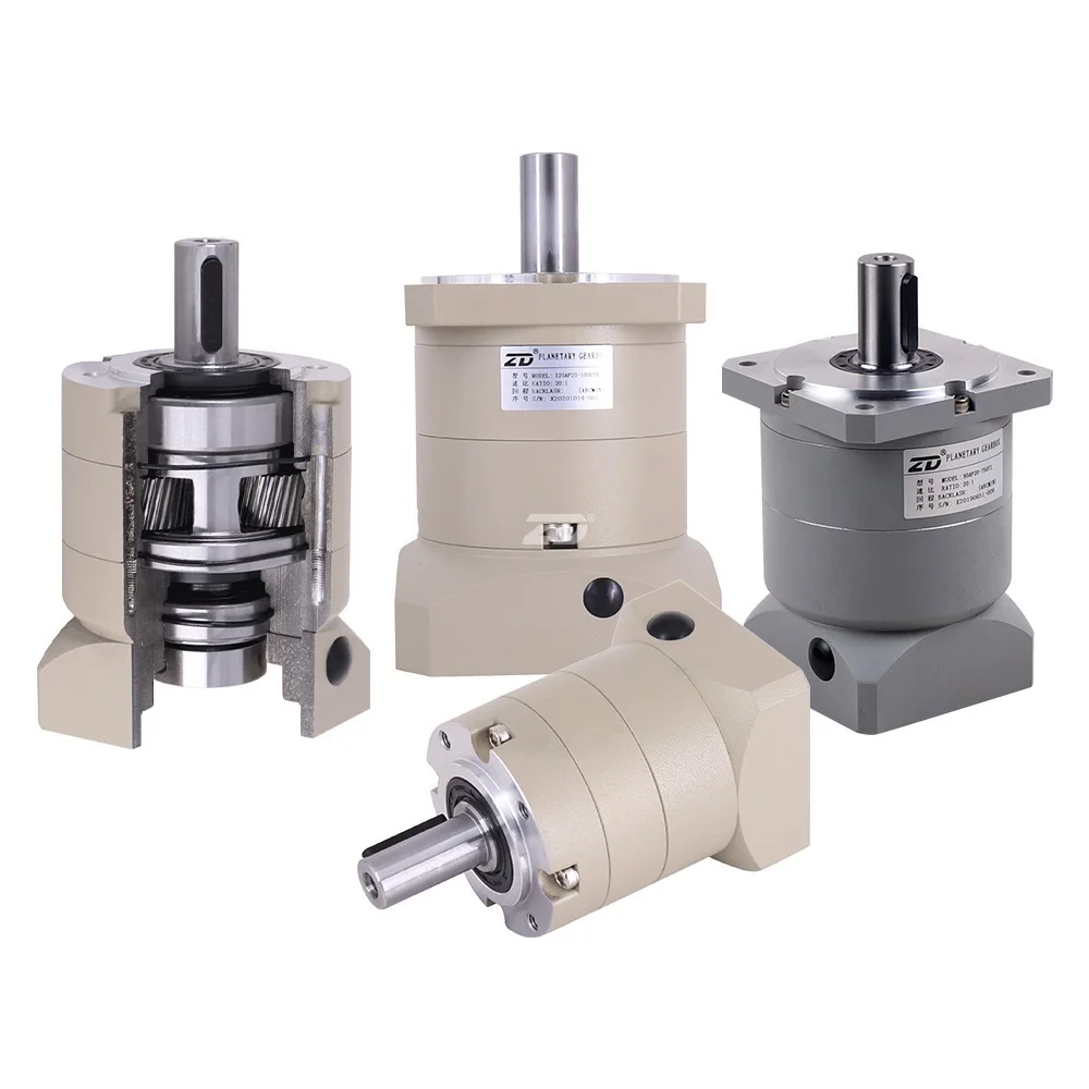 High Precision Low Backlash Spur Helical Gear Planetary Reducer Gearbox For Servo Motor Steeping Motor