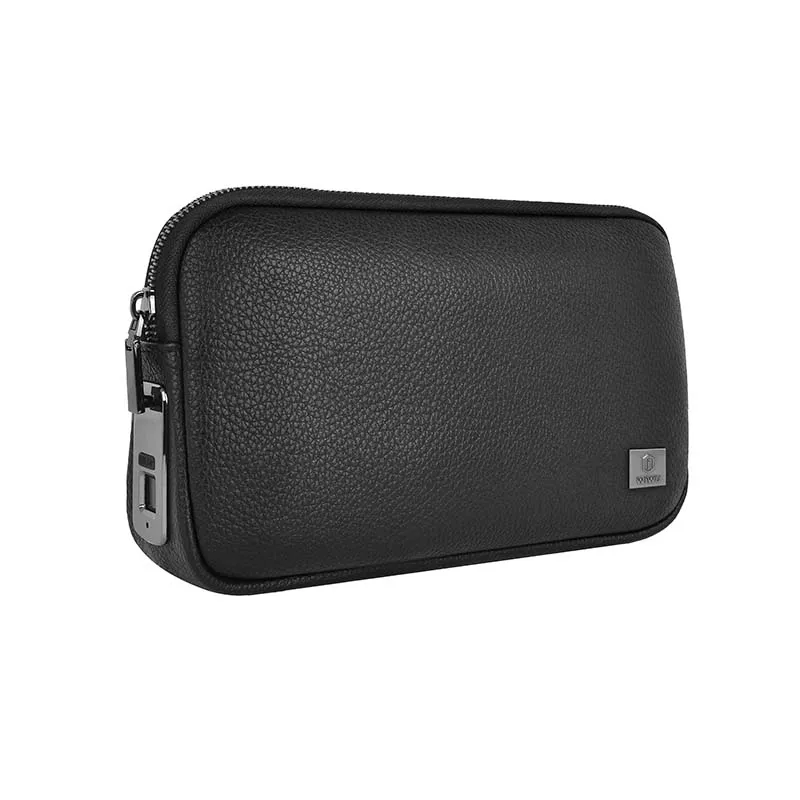 WiWU Wholesale Anti-theft Fingerprint Lock Tech Organizer Pouch Alpha Anti-theft Tech Pouch for Cable Power bank organizer