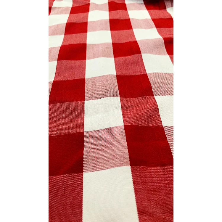 Factory wholesale price best selling 65%Polyester 32% Rayon 3% Spandex cotton tr check fabric