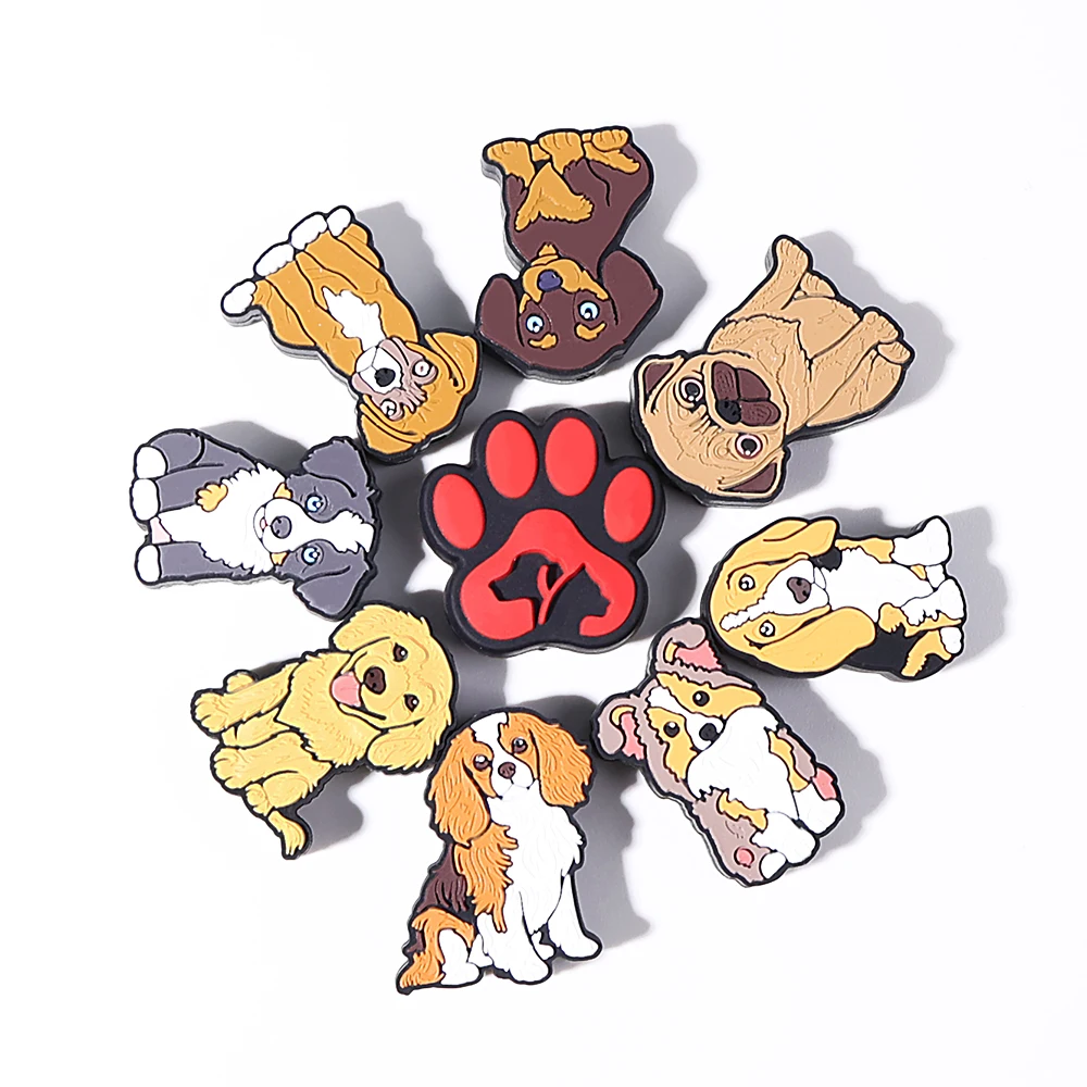 Fashion Baby Teething Food Grade Custom Character Cartoon Animal Bead Pen Unisex Dog Shape Silicone Focal Beads For Pens Making