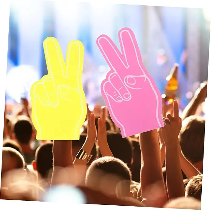 10 pcs Foam Fingers Shape Gloves Party Supplies Cheer Props Sports Events Cheerleading Foam Hand Pointer Girl Eva Gloves