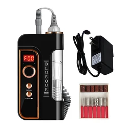 Nail Drill Machine 35000rpm Professional Portable Electric Acrylic Nail Tools Kit with Rechargeable Power Bank for nail salon