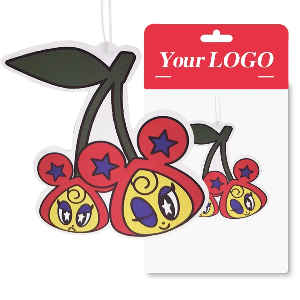 Custom other christmas decorations gifts paper car card air freshener manufacturer for motorcycles