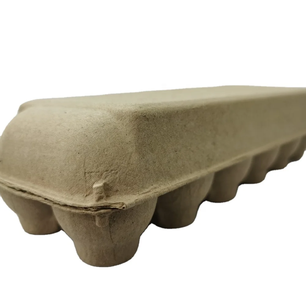 Disposable Custom Bio-degradable Paper pulp 6/ 10 /12/ 15/ 30 cells Egg Carton egg packing box