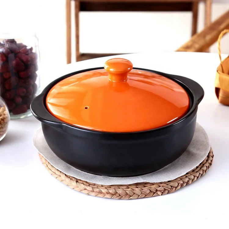 101OZ  Gas Stove Large Ceramic Clay Pot Durable And Heat Resistant Casserole Food Warmer Casserole Pot with Lid