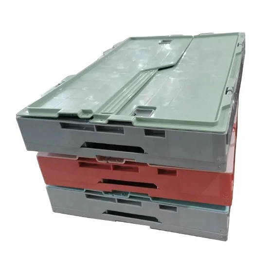 600*400*230mm Cheap Light Duty  Wholesale logistic Injection Molding Foldable Plastic Crate Box