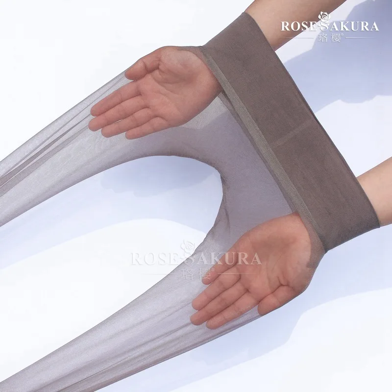 Hot Sale Women 1D Ultra-thin Sheer Toe Foot Shape Solid Color Plus Size Tights Seamless Pantyhose Rosesakura 8223