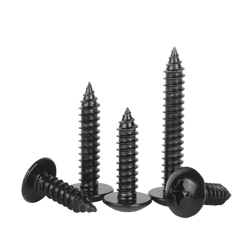 Furniture Fastening Screws M3 M4 M5 M6 304 Stainless Steel Galvanized Black Button Head Self Tapping Screws