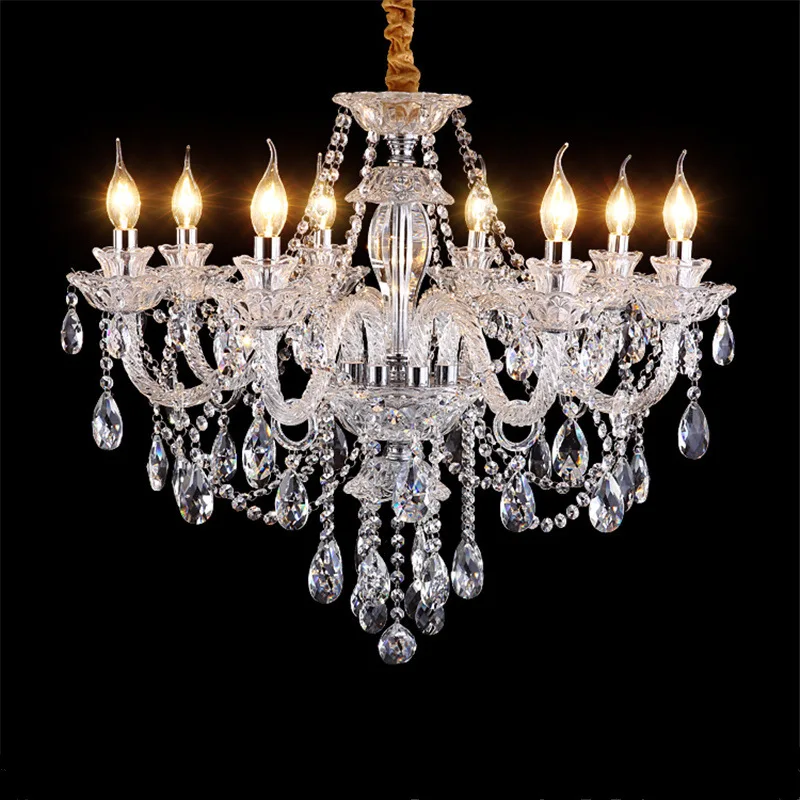 BOKUN Crystal Chandelier Lamp LED Pendant Lamp for Domestic Home Lighting Luxury Villa Hall Candle Lamps