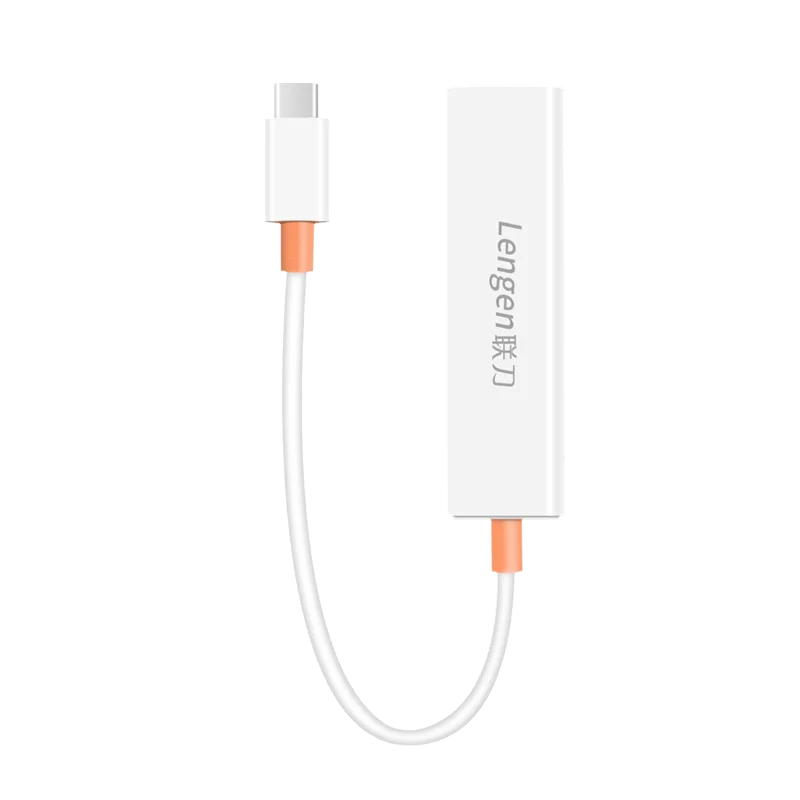 Lenggel 3-in-1 Hot C Ethernet Adapter for Macbook pro Laptop to RJ45 LAN Network Card Wired USB2.0 Hub 5 Gigabit/sec