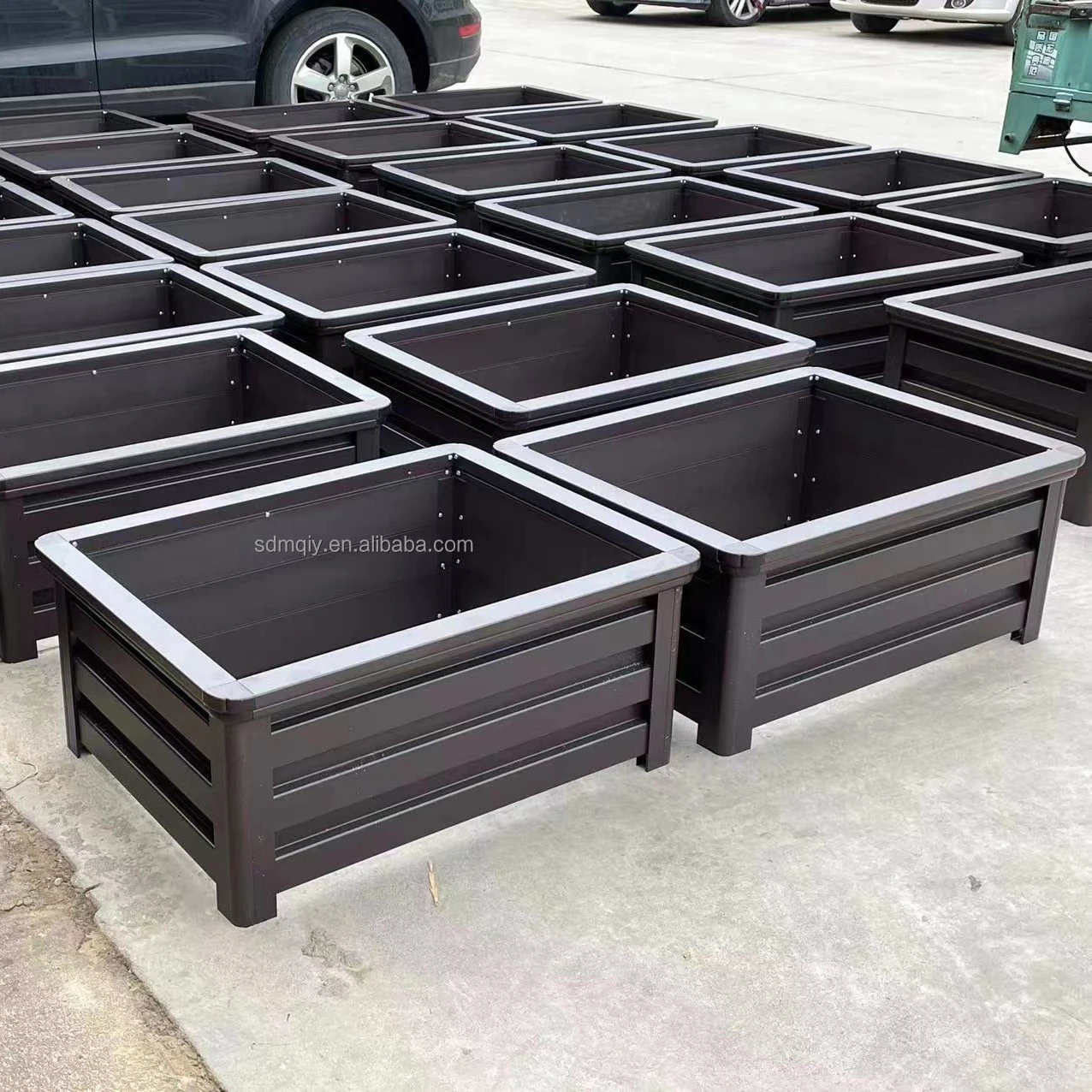 Live broadcast Custom aluminum alloy outdoor garden planter box steel aluminum flower pot box