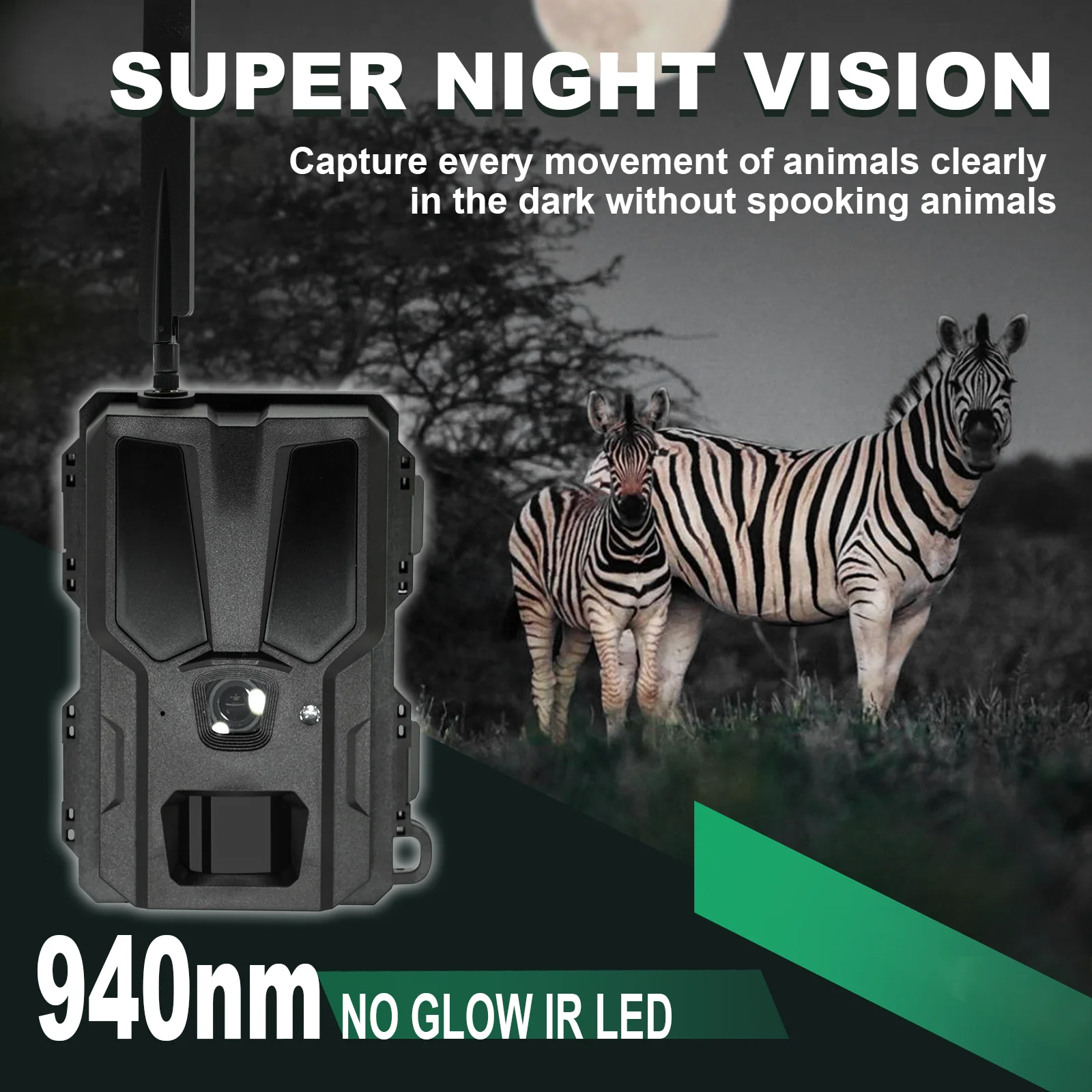 Outdoor 4G animal surveillance camera 940nm no glow night vision hunting trail camera