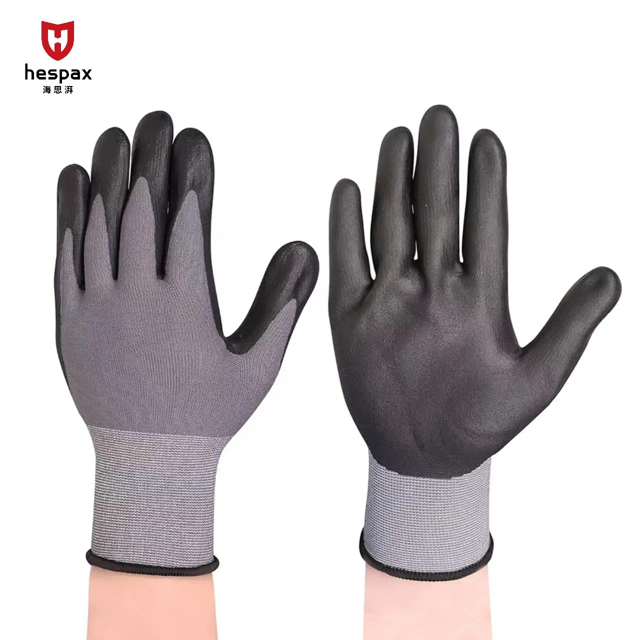 Anti-oil nitrile foam 15 gauge nylon spandex Nitrile microfoam coating Grip work Gloves