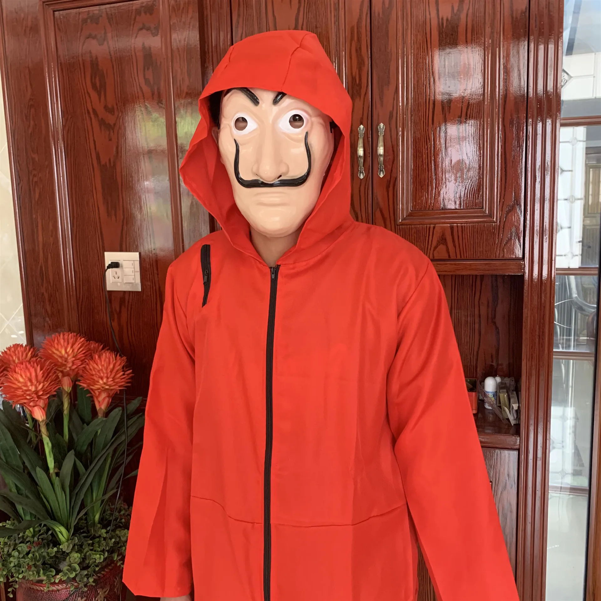 
Halloween Costume Paper House La Casa De Papel Dali Dali Carnival Red Jumpsuit 