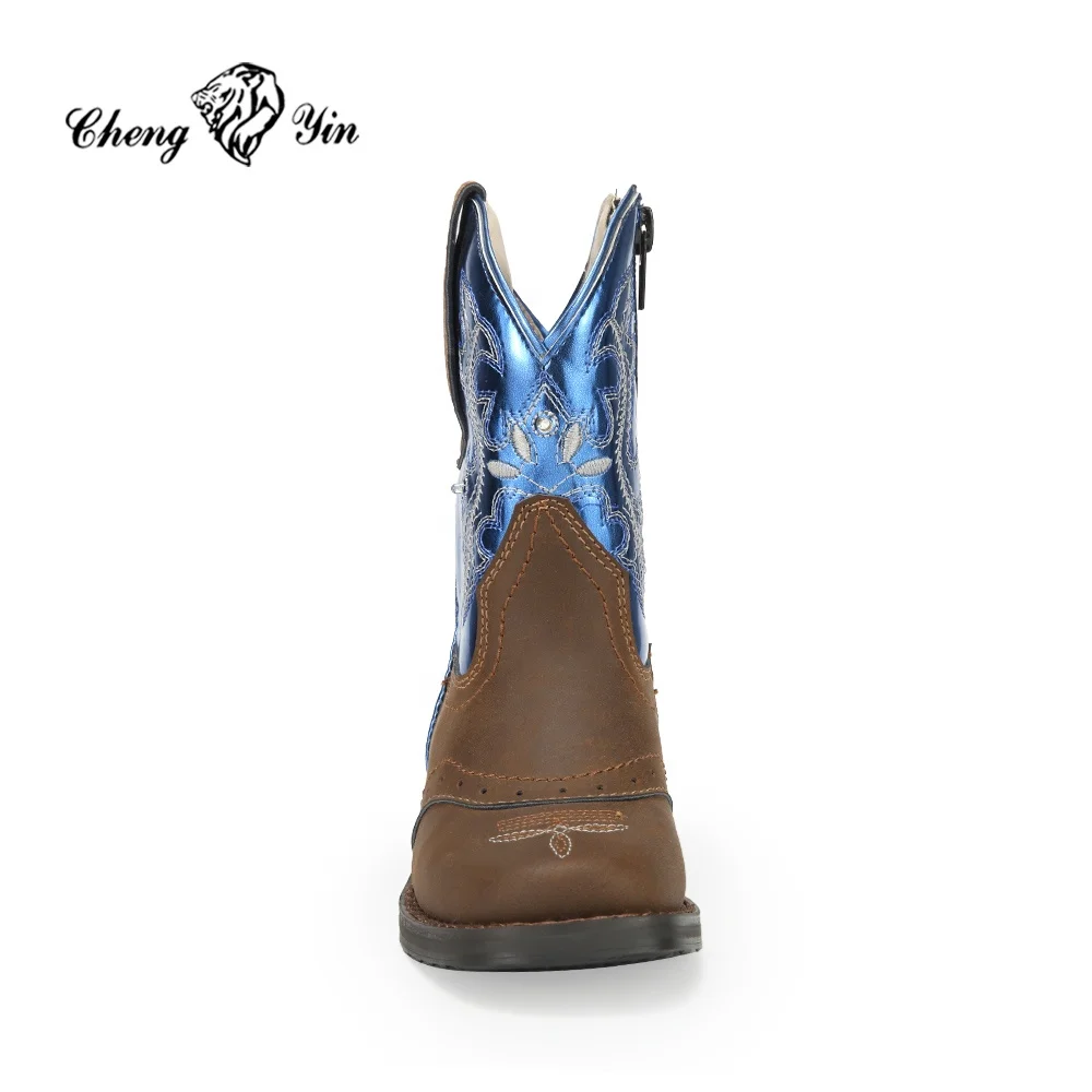 Alibaba wholesale boots Children Most Popular design cowboy boots Flash light Horse Riding kids cowboy boots