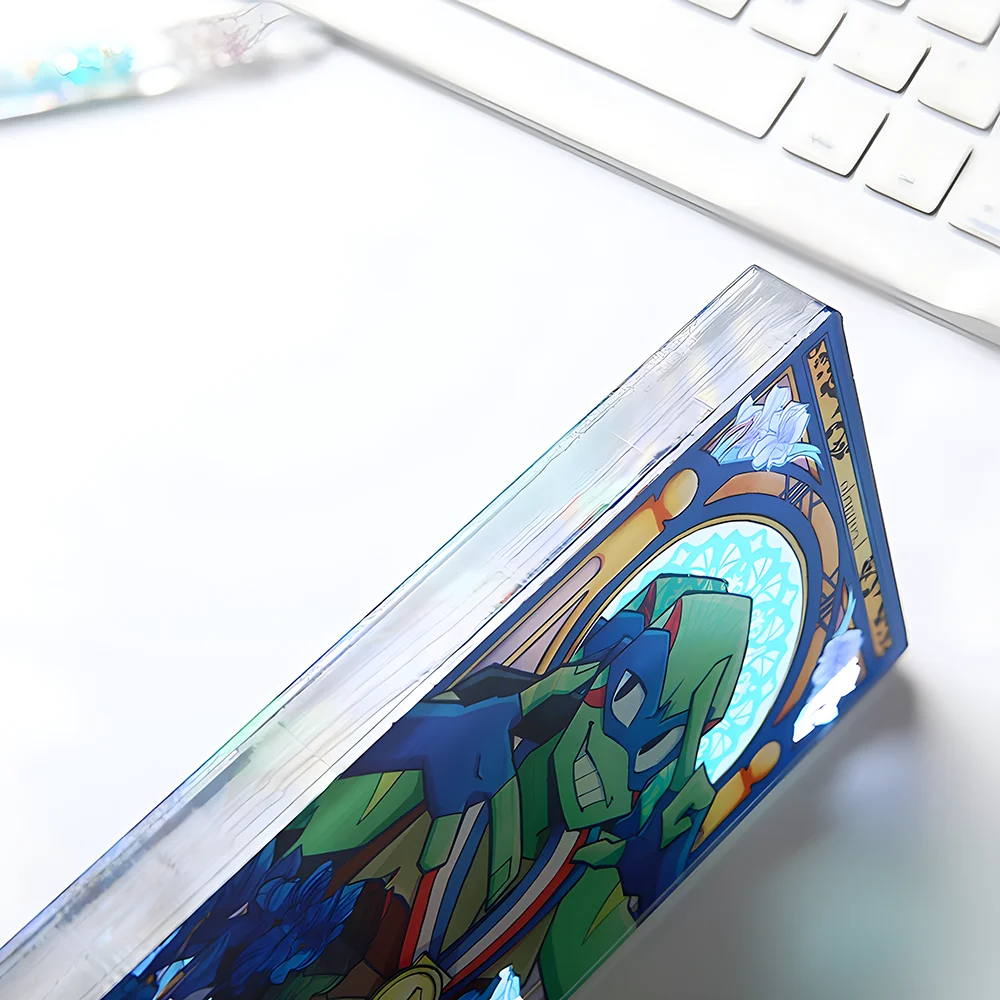 Oem Logo Customized Cartoon Anime Acrylic Standee Printing Transparent Quicksand Liquid Acrylic Stand For Promotion