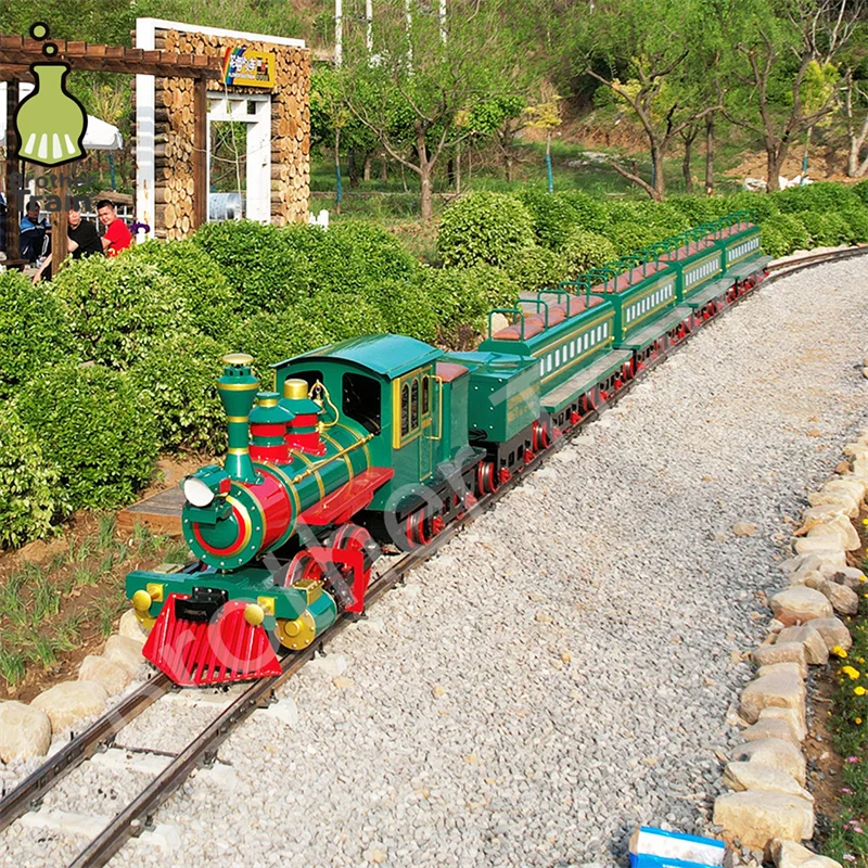 High Quality Battery Operated Mini Outdoor Train Track Ride Electric Amusement Park With Rails for Sale