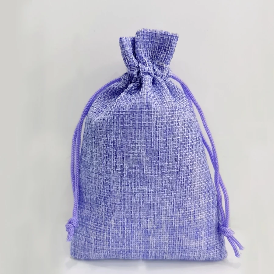 small burlap bag with drawstring custom logo burlap bags 8in 12 in