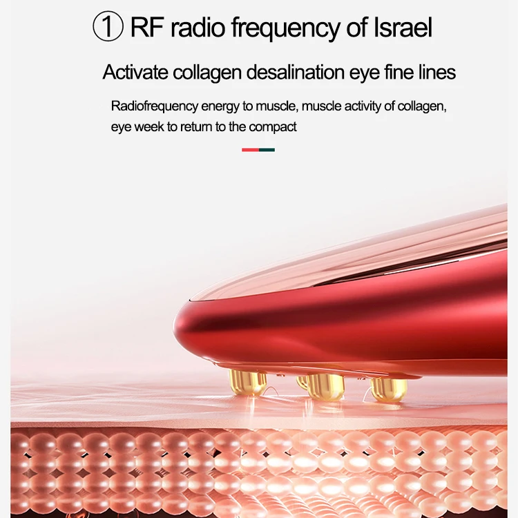 fairy stick eye beauty instrument red & blue light care dark circle removal lifting massager device beauty rf of eyes