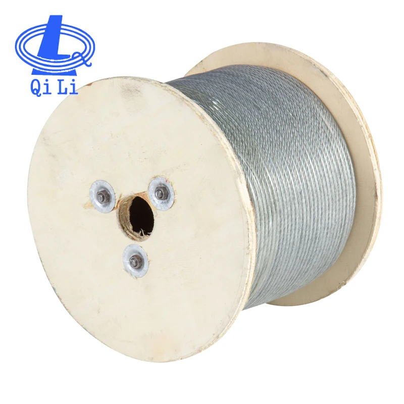 QiLi Professional Galvanized 6*12+7FC Steel Wire Rope