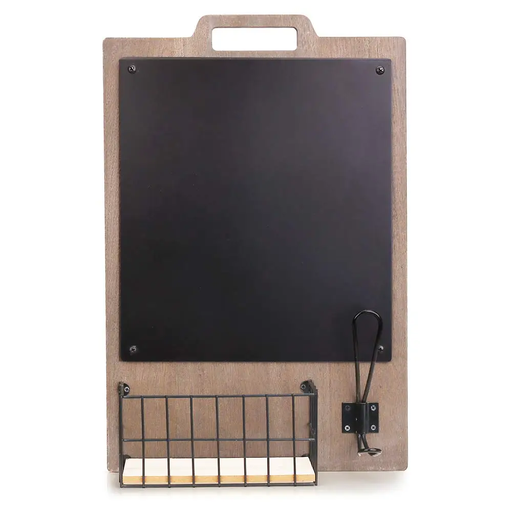 
Rustic Chalkboard with Key Mail Organize Wall decorative wooden chalkboard blackboard 