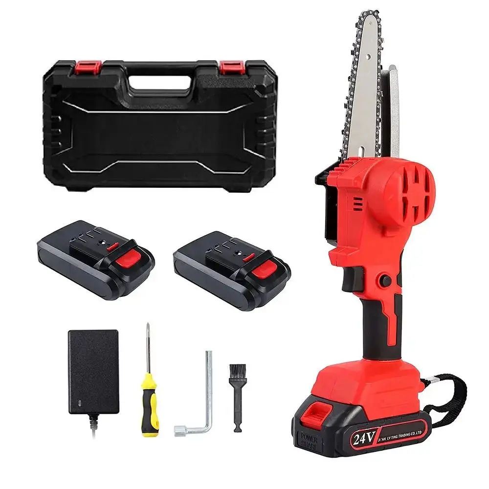 Portable Wood Cutting Machine Electric Chainsaw Cordless Mini Handheld 6 Inch Chainsaw