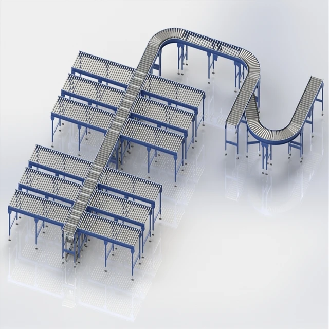 Warehouse Material Handling system roller conveyor system for products conveying