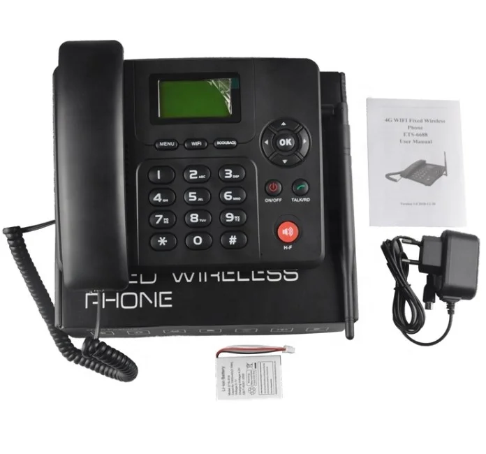 
4G LTE GSM Android Wireless Office Desktop Phone ETS-6688 with Wifi Hotspot 