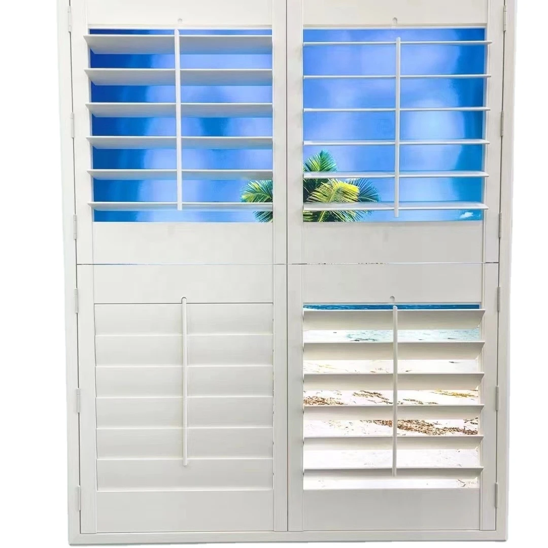 Customized Horizontal Pattern Plastic Color white PVC shutter blinds