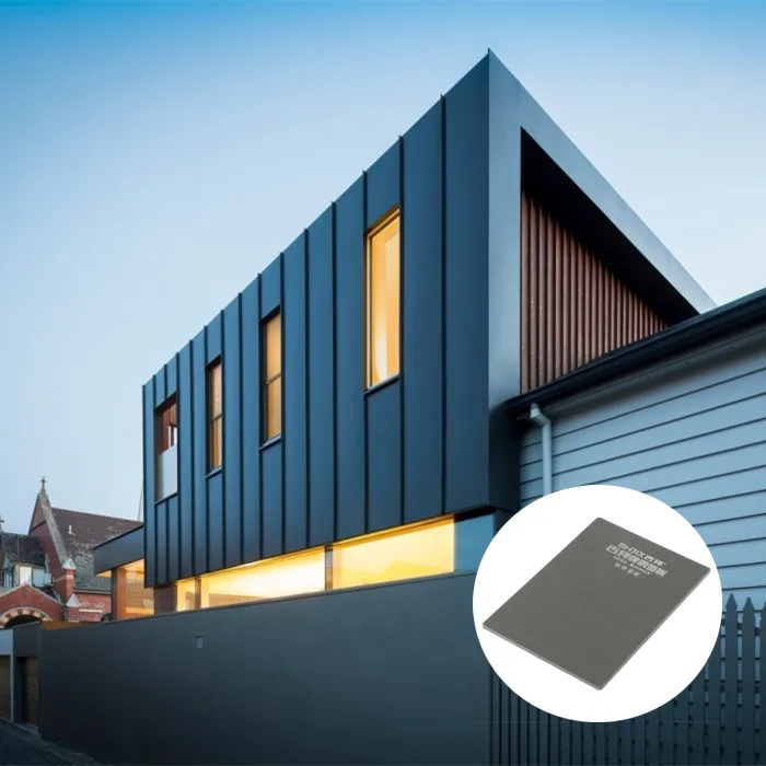 Aluminum batten wall facade exterior titanium zinc composite  panels for veneer sheet for villa hotel project wall decor