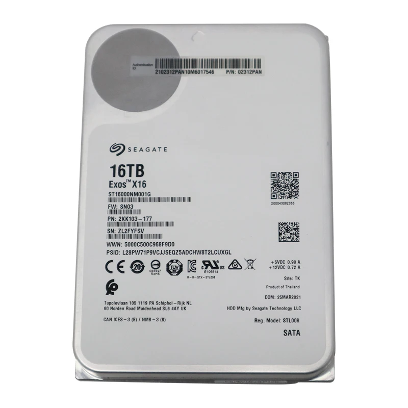 Горячая продажа старных SN03 HDD SATA 16 ТБ 3,5 'LFF 7200 об/мин 6 ГБ/сек. 256 Мб кэш-память жесткого диска сервера ST16000NM001G
