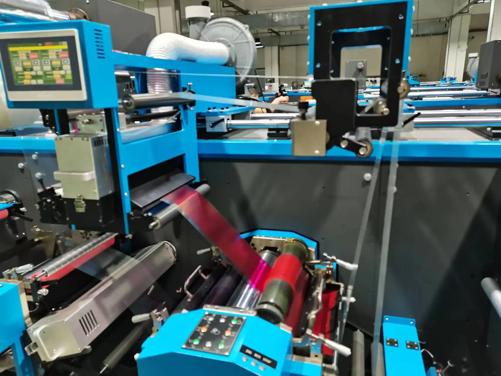 Многофункциональная многоцветная флексографская печать HONTEC и машина для высечки с ЧПУ оборудование прессования самоклеящейся пленки