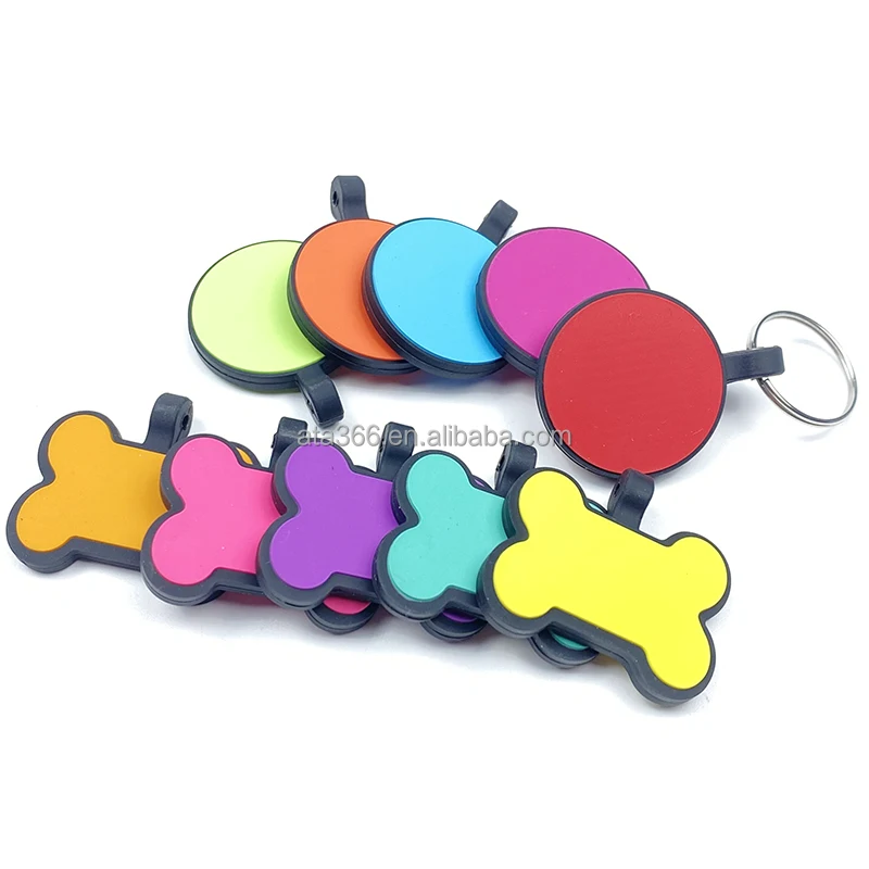 2023 Factory Wholesale Quiet Silicone Dog Tag Colorful Silicone Dog Tag Blanks Voiceless Dog Tag Silicon for pets