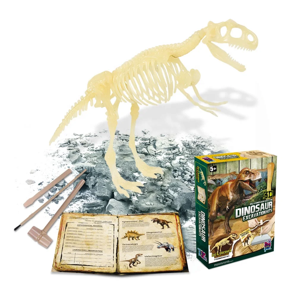 dinosaur party educational diy  dinosaur skeleton and fossil T-rex toys