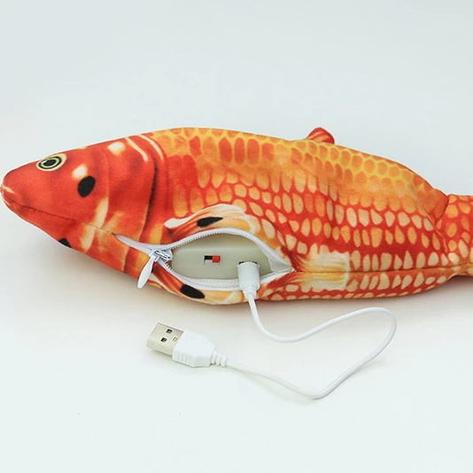 Реалистичная пластиковая игрушка в виде рыбы кошачьей мяты USB электрическая имитационная кукла Интерактивная мягкая для