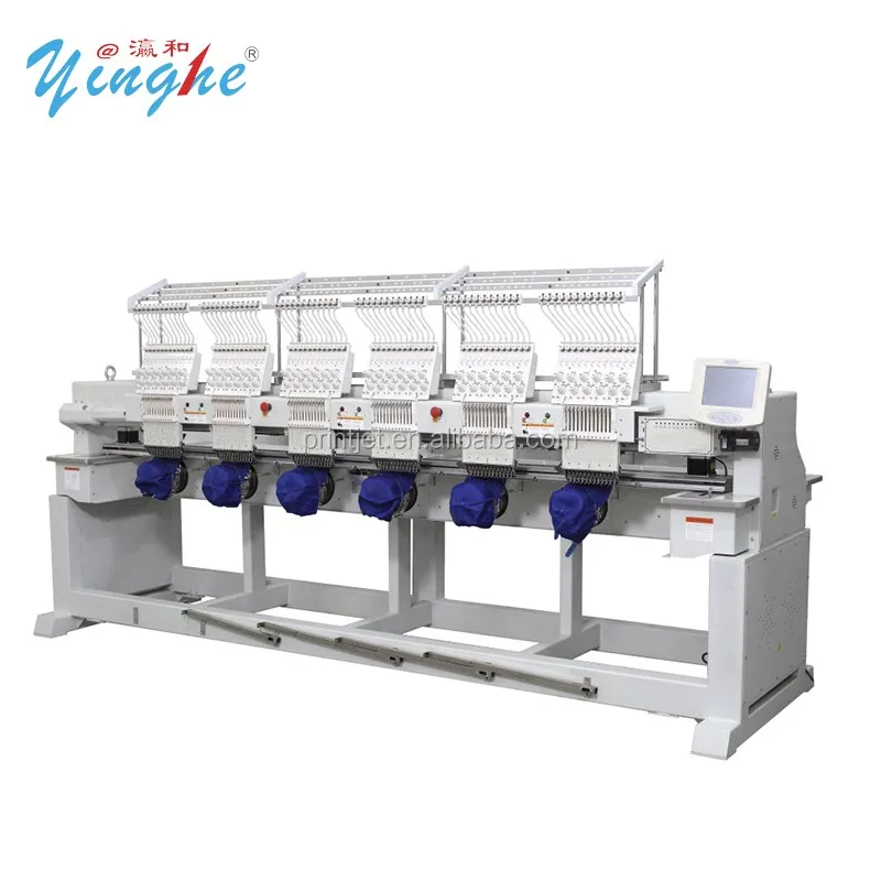 Single Head  2 Heads Embroidery  computerised yinghe 5 head used embroidery machine shirts and caps