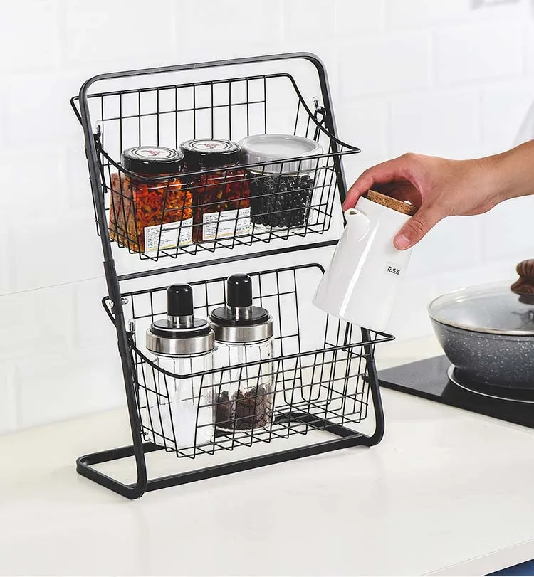 Hot Sale Good Price Standing Wire Storage Box Basket for Kitchen