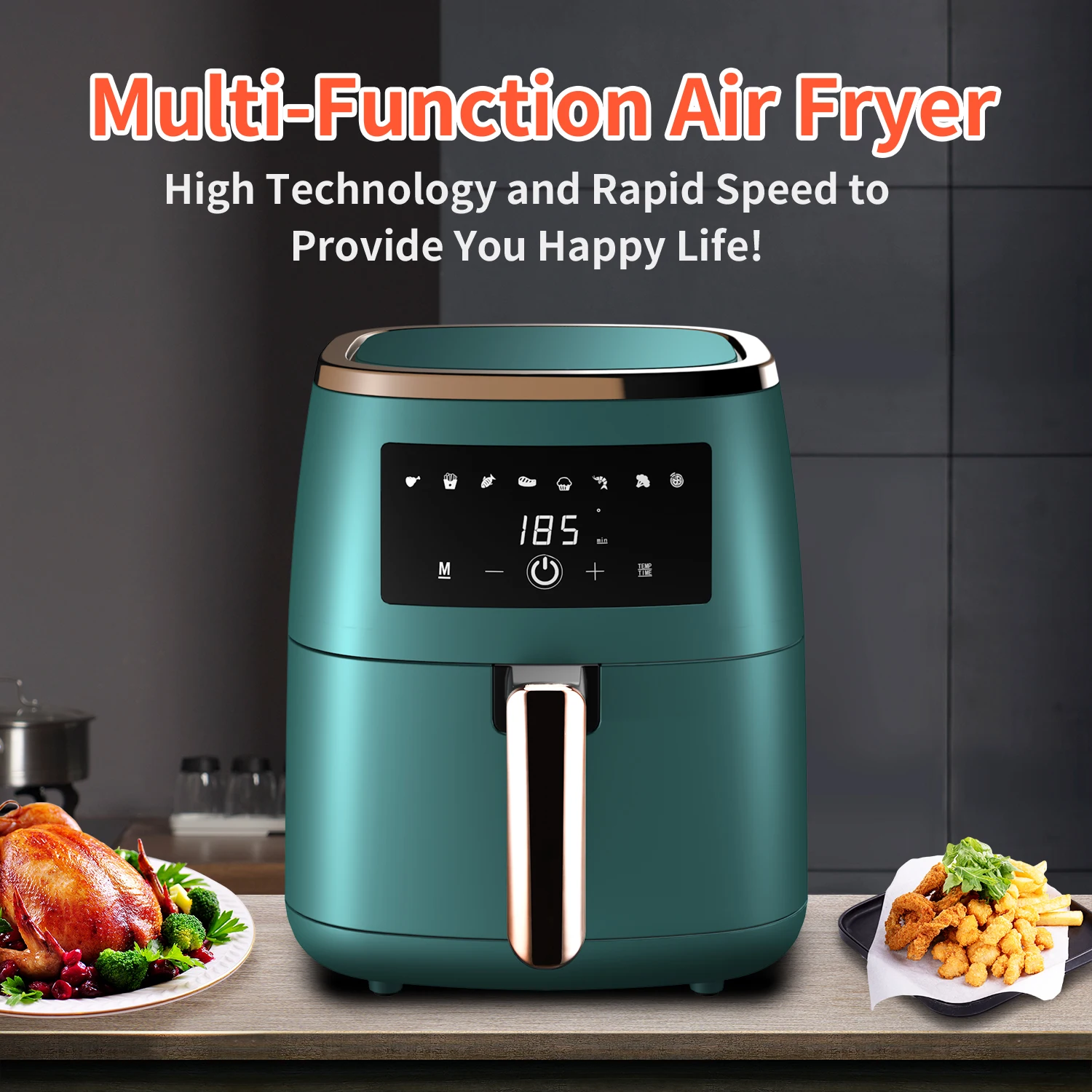 Hot Sales fryer without oilair fryer distributorsilvercrest air fryerfreidora de aire digitaldeep air fryerair fryers 5L